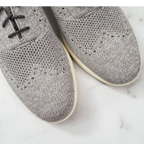 COLE HAAN Grand Troy Knit Oxford Shoe Men’s Dress Sneaker Gray - Picture 6 of 8